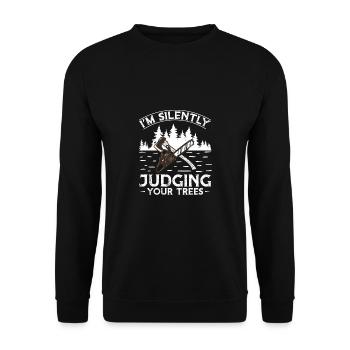 Bûcherons Bûcherons Foresterie - Sweat-shirt Unisexe - noir - Devant - Alina (178cm) & Michal (187cm)