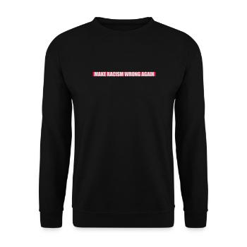 Rendre le racisme répréhensible - Sweat-shirt Unisexe - noir - Devant - Alina (178cm) & Michal (187cm)