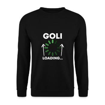 Goli Loading... Taufgoli Firmgoli - Unisex Pullover - Schwarz - Vorne - Alina (178cm) & Michal (187cm)