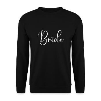 Bride Matching Engagement Bridal Shower Wedding - Unisex Sweatshirt - black - Front - Alina (178cm) & Michal (187cm)