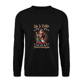 Indian Dance Indian Folk Dance - Unisex Sweatshirt - black - Front - Alina (178cm) & Michal (187cm)