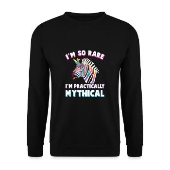 Handicap Handicap Zèbres de la licorne - Sweat-shirt Unisexe - noir - Devant - Alina (178cm) & Michal (187cm)