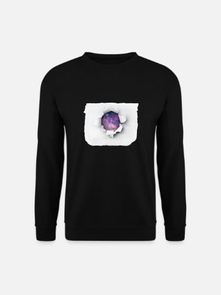 Zerrissenes Papier - Universum - Unisex Pullover - Schwarz