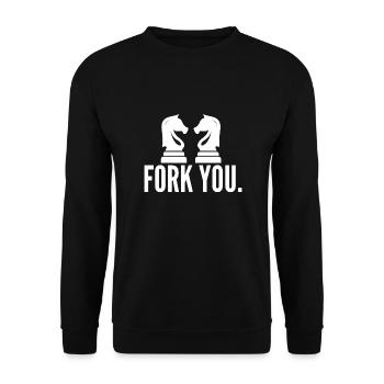 Chess Gift Chess Player Queen's Gambit - Unisex Sweatshirt - black - Front - Alina (178cm) & Michal (187cm)