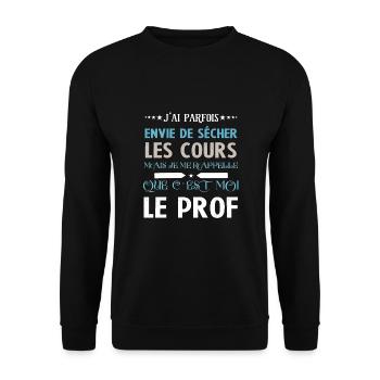 Prof Meilleur Professeur - Sweat-shirt Unisexe - noir - Devant - Alina (178cm) & Michal (187cm)