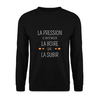 Bière brasseur humour - Sweat-shirt Unisexe - noir - Devant - Alina (178cm) & Michal (187cm)