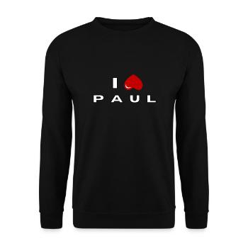 Ich hasse Paul - Unisex Pullover - Schwarz - Vorne - Alina (178cm) & Michal (187cm)