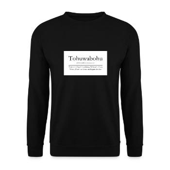 Tohuwabohu - Unisex Pullover - Schwarz - Vorne - Alina (178cm) & Michal (187cm)
