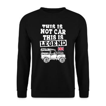 This is not Car This is Legend Landy - Unisex Sweatshirt - black - Front - Alina (178cm) & Michal (187cm)