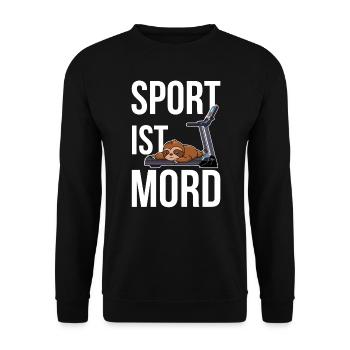 Sport ist Mord1 - Unisex Pullover - Schwarz - Vorne - Alina (178cm) & Michal (187cm)