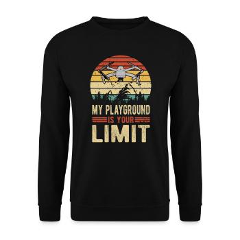 Drohnen Pilot Drohne Whoop Copter FPV Pilot Drone - Unisex Sweatshirt - black - Front - Alina (178cm) & Michal (187cm)