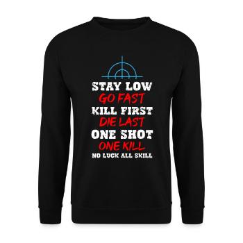 Sniper You Can Run But You Will Just Die Tired - Unisex Sweatshirt - black - Front - Alina (178cm) & Michal (187cm)