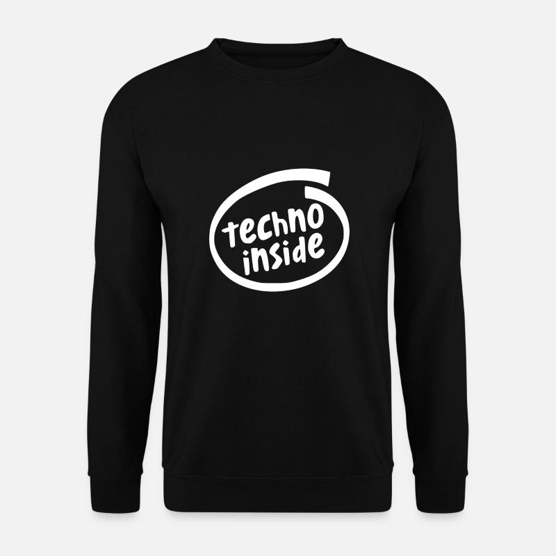 Techno inside in a circle - Unisex Sweatshirt - black