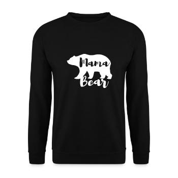 Mama Bear Geschenk Mama Mutter Muttertag Tochter - Unisex Pullover - Schwarz - Vorne - Alina (178cm) & Michal (187cm)