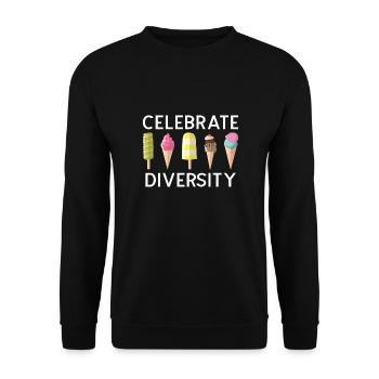 Ice Cream Summer Beach Ice Cream Diversity Funny - Unisex Sweatshirt - black - Front - Alina (178cm) & Michal (187cm)