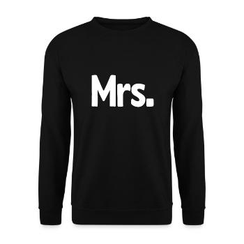 Mrs. Matching Couple Engagement Wedding Honeymoon - Unisex Sweatshirt - black - Front - Alina (178cm) & Michal (187cm)