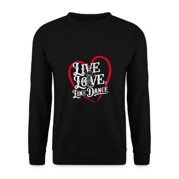 Vie Amour Danse en ligne Danse Sport - Sweat-shirt Unisexe - noir - Devant - Alina (178cm) & Michal (187cm)
