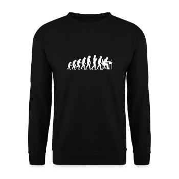 Evolution Computer Technician Nerd Programming - Unisex Sweatshirt - black - Front - Alina (178cm) & Michal (187cm)