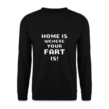 La maison est où votre pet dit flatulence pet - Sweat-shirt Unisexe - noir - Devant - Alina (178cm) & Michal (187cm)