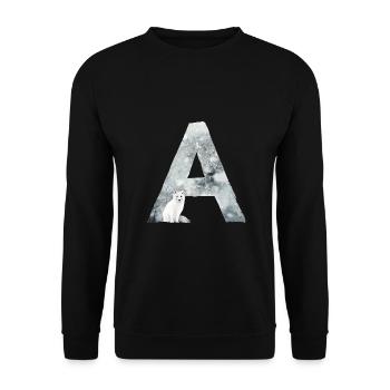A – caractère décoratif – hiver - Sweat-shirt Unisexe - noir - Devant - Alina (178cm) & Michal (187cm)