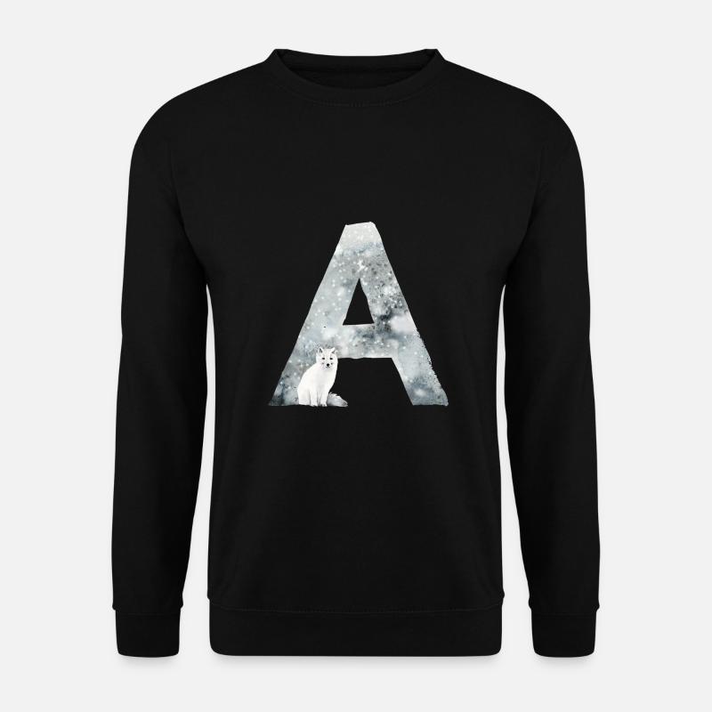 A – dekoratives Schriftzeichen – Winter - Unisex Pullover - Schwarz
