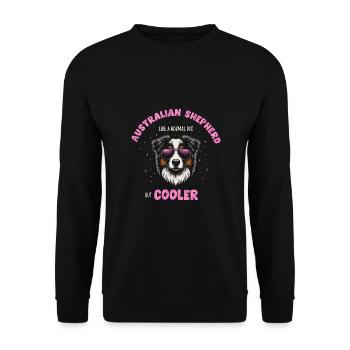 Aussie - comme un chien normal mais rose plus froid - Sweat-shirt Unisexe - noir - Devant - Alina (178cm) & Michal (187cm)
