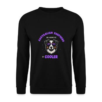 Aussie - comme un chien normal mais violet plus frais - Sweat-shirt Unisexe - noir - Devant - Alina (178cm) & Michal (187cm)