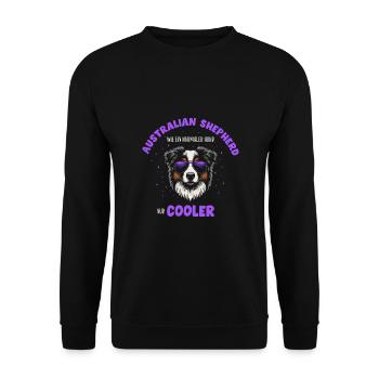Aussie - comme un chien normal, mais violet plus froid - Sweat-shirt Unisexe - noir - Devant - Alina (178cm) & Michal (187cm)