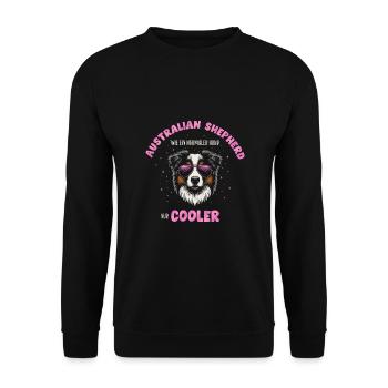 Aussie - comme un chien normal, mais rose plus froid - Sweat-shirt Unisexe - noir - Devant - Alina (178cm) & Michal (187cm)