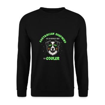 Aussie - comme un chien normal, mais vert plus froid - Sweat-shirt Unisexe - noir - Devant - Alina (178cm) & Michal (187cm)