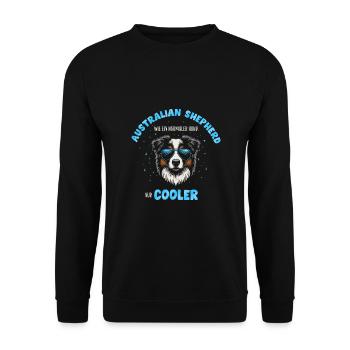 Aussie - like a normal dog only cooler turquoise - Unisex Sweatshirt - black - Front - Alina (178cm) & Michal (187cm)