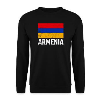 Armenia Armenia Flag Armenian Eagle Armenian - Unisex Sweatshirt - black - Front - Alina (178cm) & Michal (187cm)
