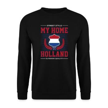 Ma Hollande d’origine - Sweat-shirt Unisexe - noir - Devant - Alina (178cm) & Michal (187cm)