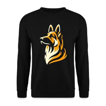 Berger Allemand Élégance - Sweat-shirt Unisexe - noir - Devant - Alina (178cm) & Michal (187cm)