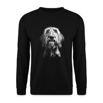 Spinone Italiano Portrait Dogs Dog Hunting Dogs - Unisex Sweatshirt - black - Front - Alina (178cm) & Michal (187cm)