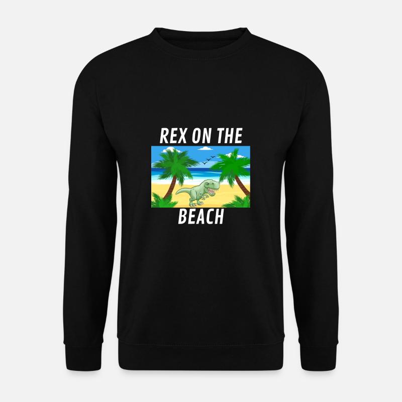 rex sur la plage - Sweat-shirt Unisexe - noir