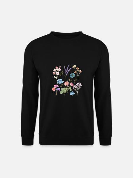 Floral Flowers Design For Nature Lovers - Unisex Sweatshirt - black