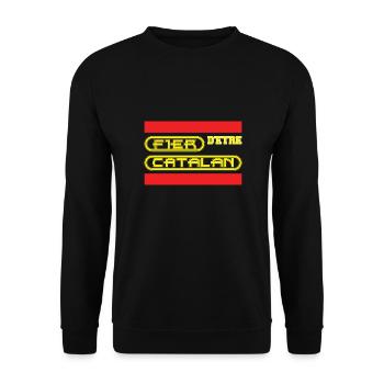 Fier d'être catalan - Sweat-shirt Unisexe - noir - Devant - Alina (178cm) & Michal (187cm)