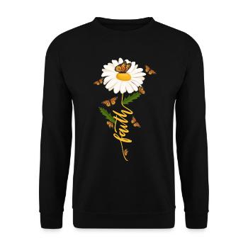 Faith Daisy Christian Jardinier - Sweat-shirt Unisexe - noir - Devant - Alina (178cm) & Michal (187cm)
