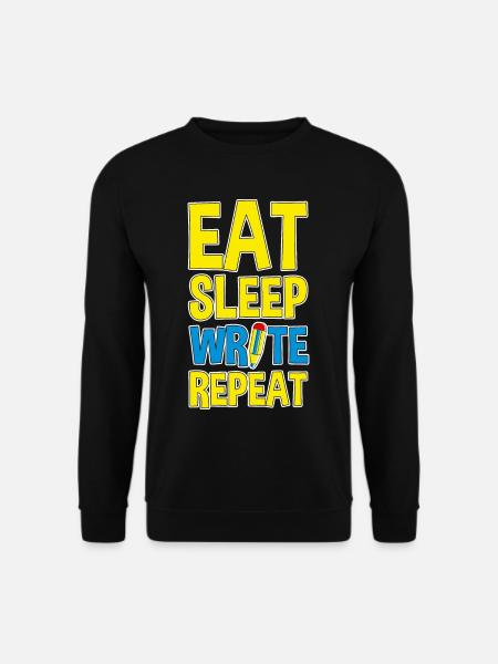 Eat Sleep Write Repeat 4 - Unisex Pullover - Schwarz