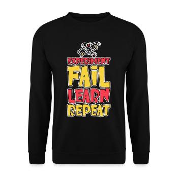 Expérimenter Échouer Apprendre Répéter 2 - Sweat-shirt Unisexe - noir - Devant - Alina (178cm) & Michal (187cm)