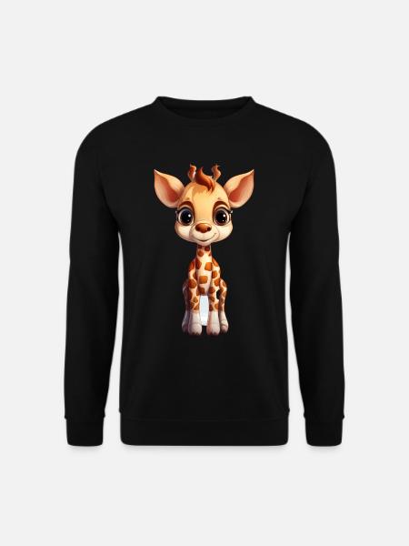 Bébé girafe mignon - Sweat-shirt Unisexe - noir