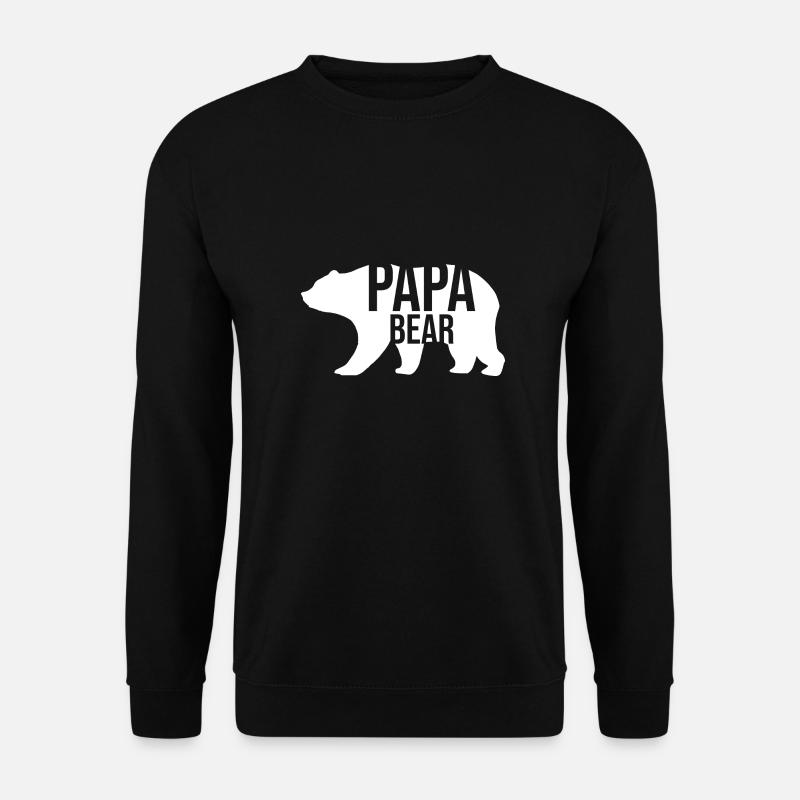 Papa Bear Vater Vatertag Geschenk - Unisex Pullover - Schwarz
