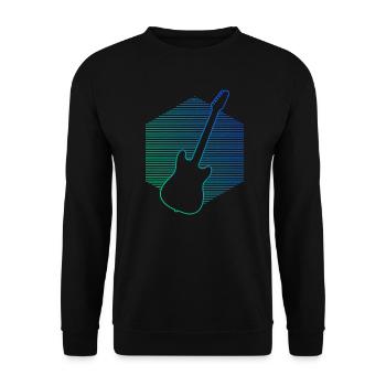 Women's Men's Guitar Player Guitar Guitar Gitarris - Unisex Sweatshirt - black - Front - Alina (178cm) & Michal (187cm)