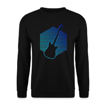 Guitarist Guitar Player Women's Guitar Men - Unisex Sweatshirt - black - Front - Alina (178cm) & Michal (187cm)