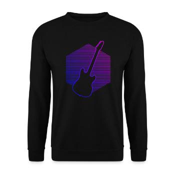 Guitar Guitar Player Guitarist Women Men - Unisex Sweatshirt - black - Front - Alina (178cm) & Michal (187cm)