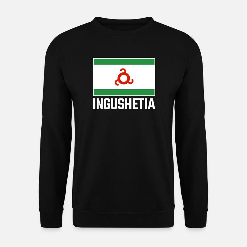 Inguschetien Inguschetia Ingusch Flagge Ing - Unisex Pullover - Schwarz