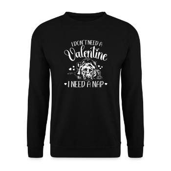 Magyar Vizsla Saint Valentin chiens chien Wilsigns - Sweat-shirt Unisexe - noir - Devant - Alina (178cm) & Michal (187cm)