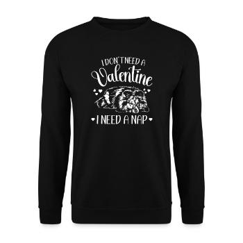 Sheltie Saint-Valentin chiens chien Wilsigns - Sweat-shirt Unisexe - noir - Devant - Alina (178cm) & Michal (187cm)