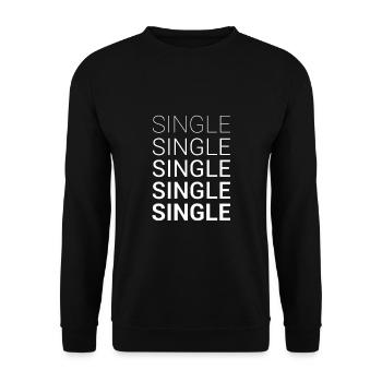 Single Solo Single Dating - Unisex Sweatshirt - black - Front - Alina (178cm) & Michal (187cm)